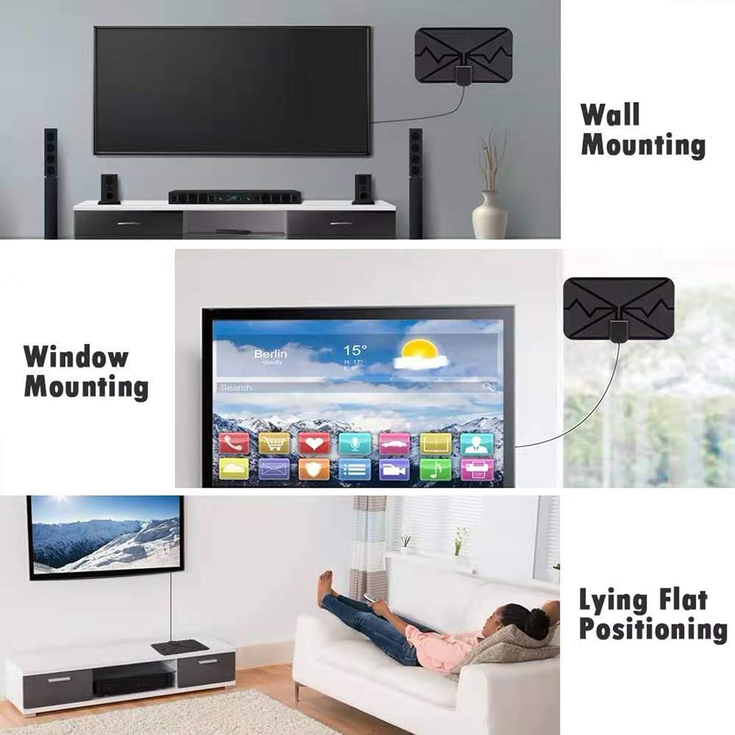 Premium Indoor Long Range TV Antenna Aerial Up to 300KM Range