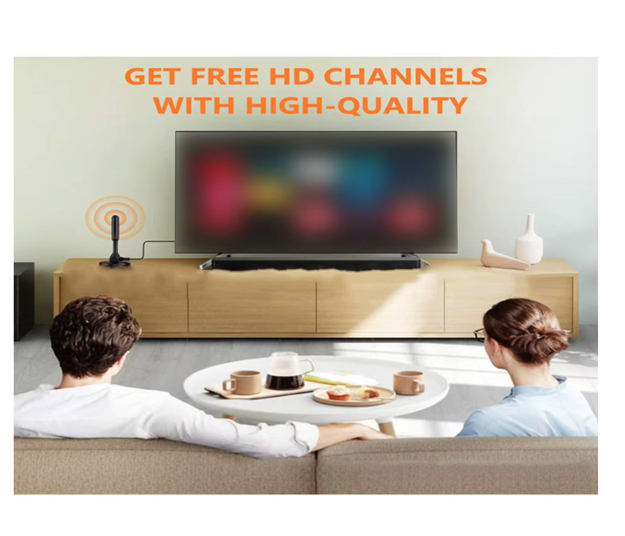 Long Range TV Antenna Indoor / Outdoor with Amplifier & Coax Cable [up to 500KM]