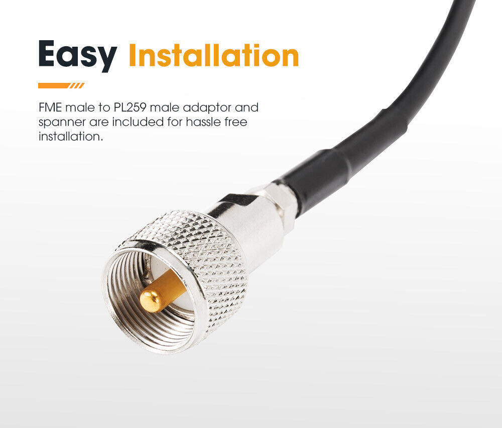 High Gain 6.6DBi UHF Fiberglass Antenna (1030MM) Compatible with GME, UNIDEN, and ORICOM Radios