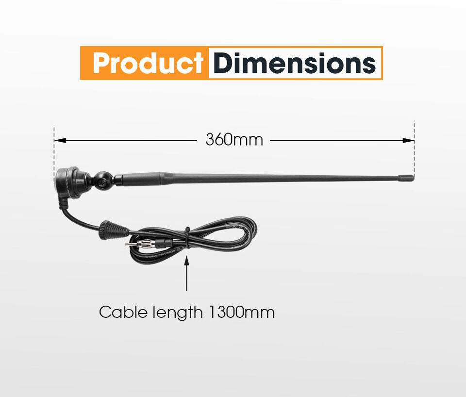 Universal Black Rubber AM FM UHF Radio Antenna for 4X4 Car Truck Carav ...