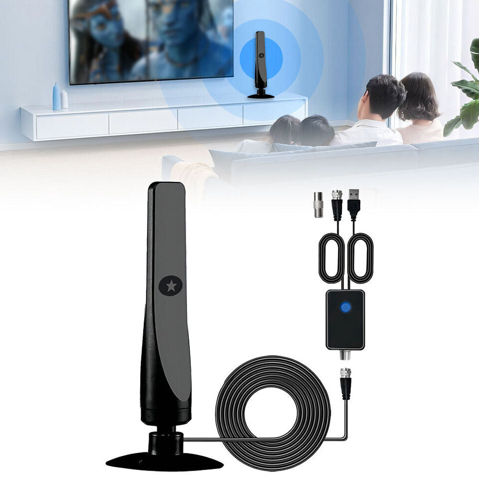 Plug & Play TV Antenna with Suction Cup Mount